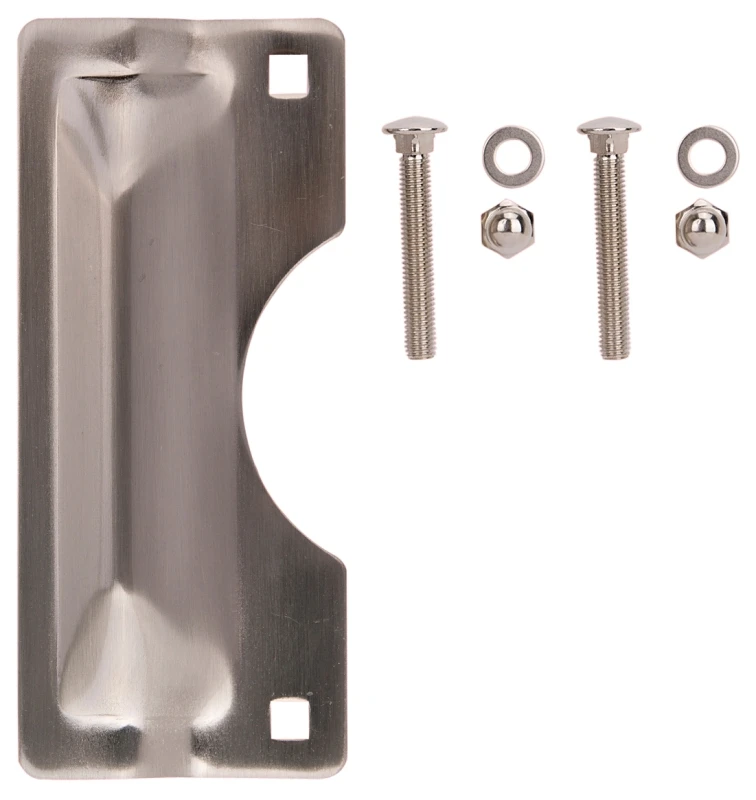 Heavy Duty Latch Guard, Brass Nickel, 3" X 7"