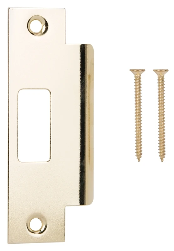 Large Lip Door Strike Plate 4-7/8 Brass For Enhanced Security