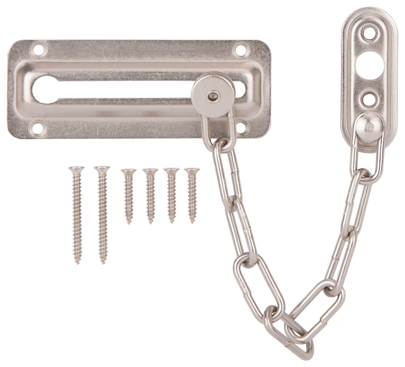 Chain Door Guard Steel Satin Nickel Model 4931531 For Enhanced Security