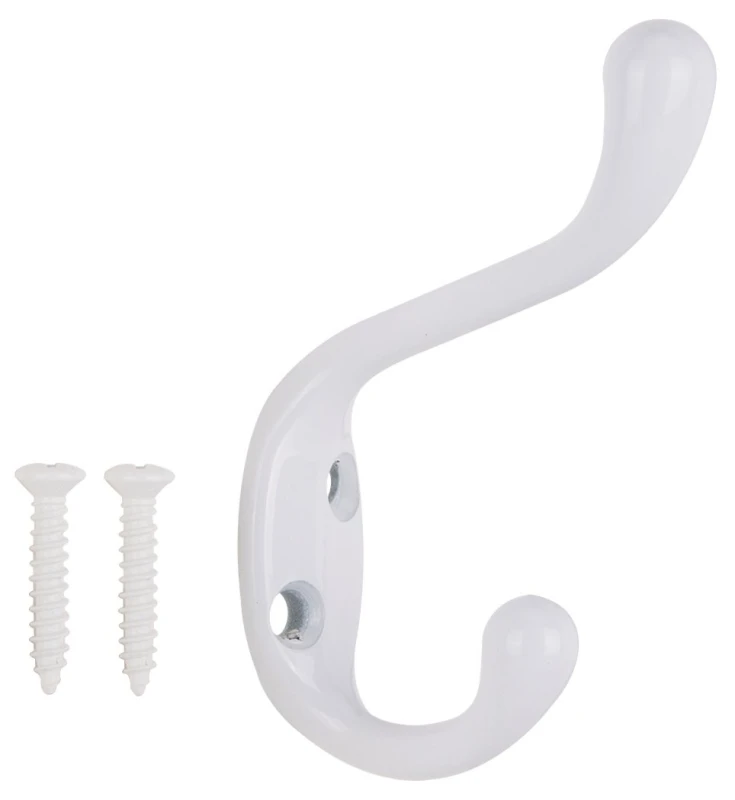 Heavy Duty Coat And Hat Hook, Die Cast Zinc, Model H6721007w-ps