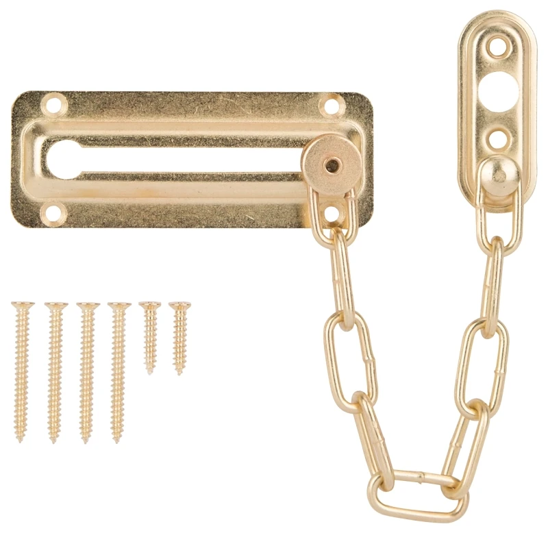 ProSource 807277-PS Chain Door Guard, Polished Brass, Steel