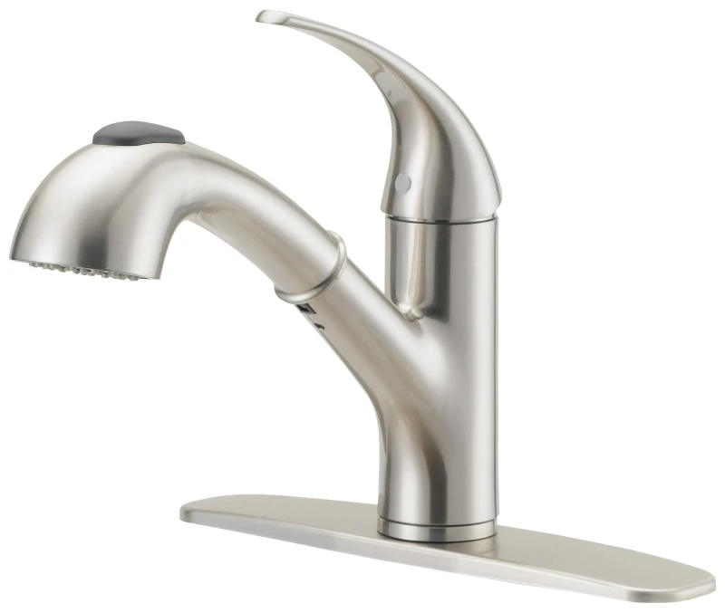 1856699 Single Handle Pull-out Kitchen Faucet Kit, Stainless Steel Finish