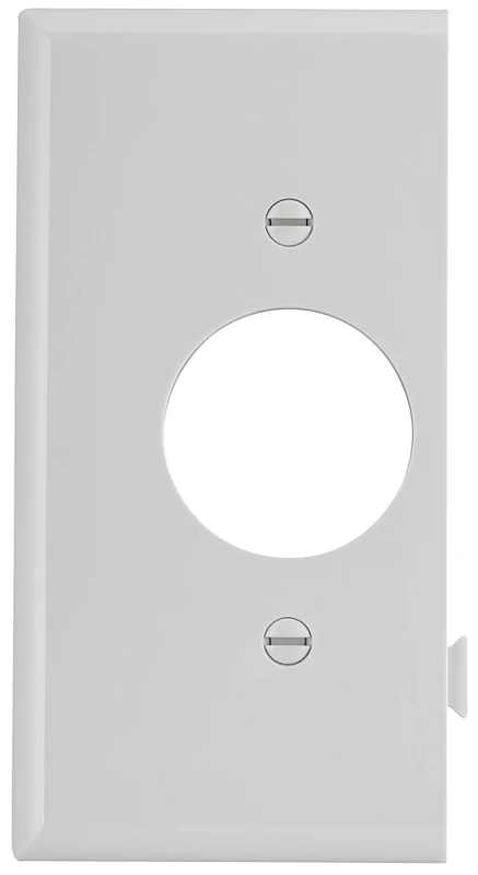 Ste7w Snaptog Single Receptacle End Plate, Mid-size, White