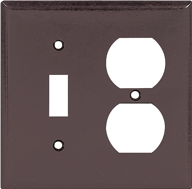 2138b-box 2-gang Standard Brown Wall Plate, Toggle & Duplex, Pack Of 10