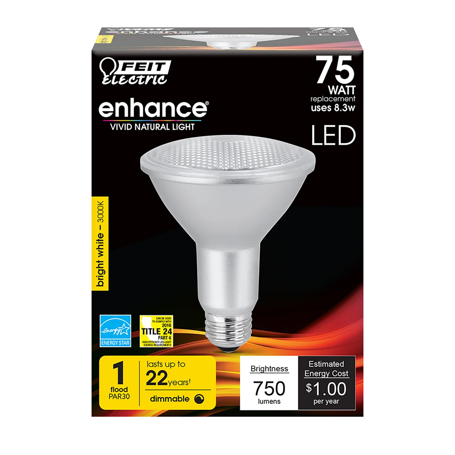 Par30 E26 Led Bulb Bright White 75 Watt Equivalence 1 Pk 750 Lumens