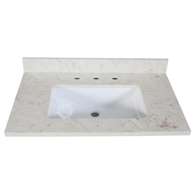 37" X 22" Giallo Quartz Vanity Top With Undermount Bowl