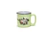 Camp Casual 15 Oz. Beary Green Ceramic Coffee Mug