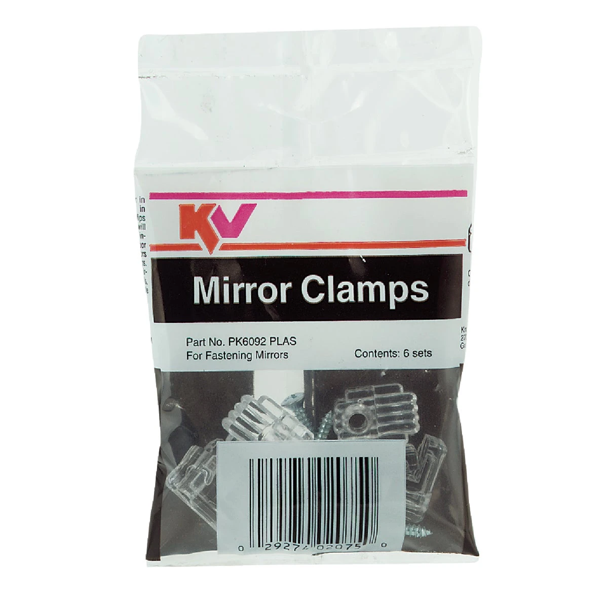 Pk6092plas Transparent Mirror Clips - Durable And Reliable Support