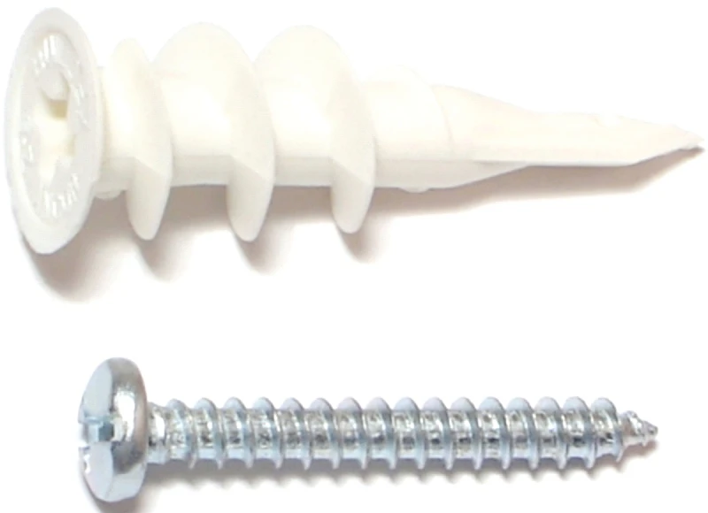 23291 Ez Anchor Plastic #8 X 1-1/4 In, 5 Pk, 75 Lb Capacity