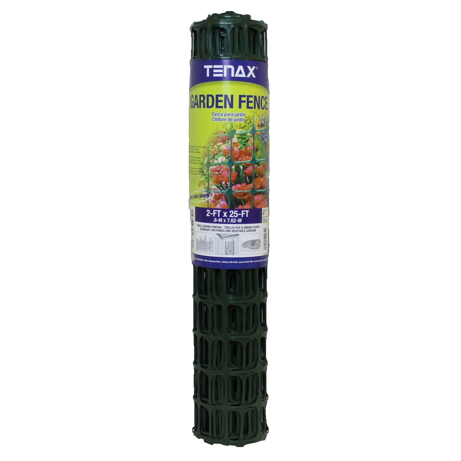 2 Ft. H X 25 Ft. L High-density Polyethylene Garden Fence, Green