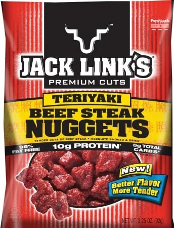 Jack Link's Teriyaki Beef Steak Nuggets, 3.25 Oz, Pack Of 8 Or 4