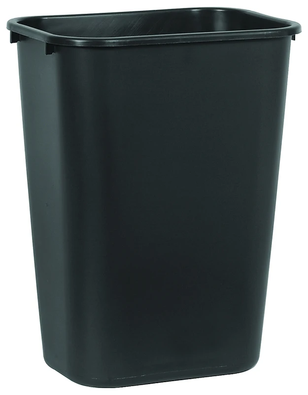 Wastebasket, Black, 41 Qt.