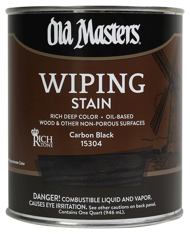 Wiping Stain, Oil-Based, Carbon Black, 1-Qt.