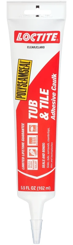 Polyseamseal Tub & Tile Caulk, White, 5.5 oz.