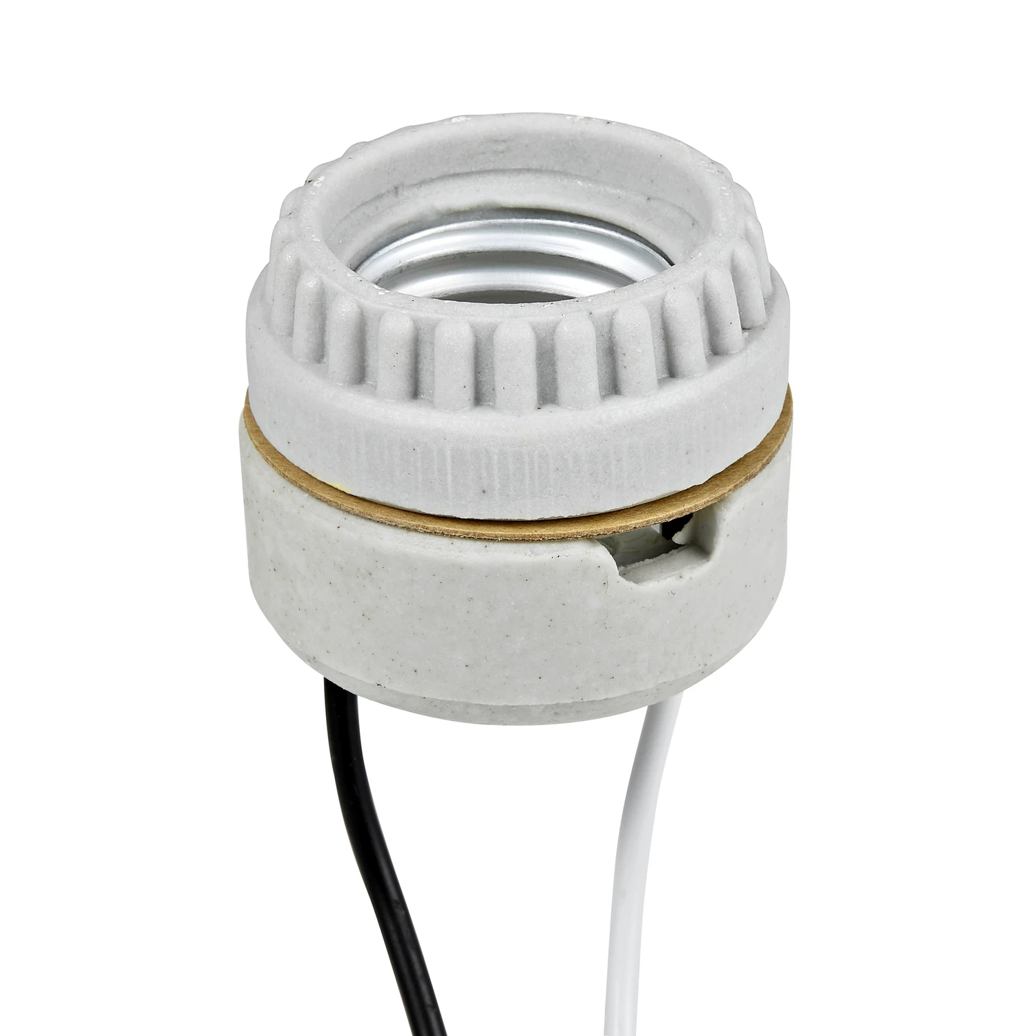 Leviton 8101 Lamp Holder, 1-Circuit, Keyless, 1.75 in Dia x 1.47 in D Dimensions, 250 V, 660 W, White