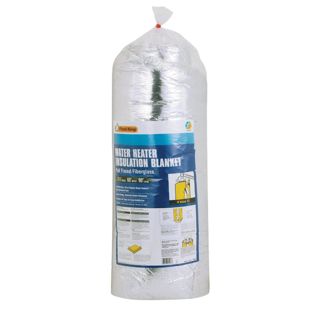 Sp60 Water Heater Insulation Jacket 3 In. Thick R10 Value 60" X 90"