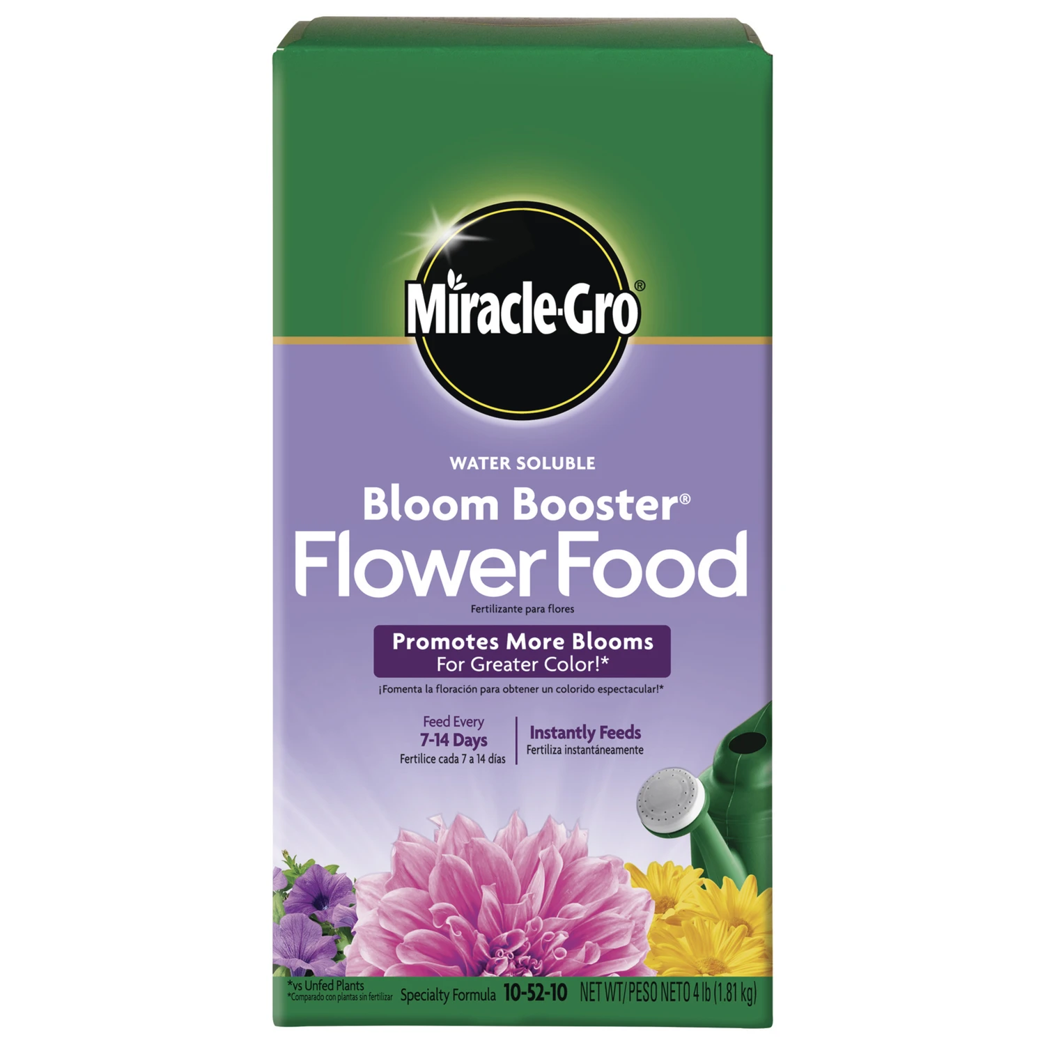 Miracle-Gro 146002 Water Soluble Bloom Booster Flower Food, 4 Lb.