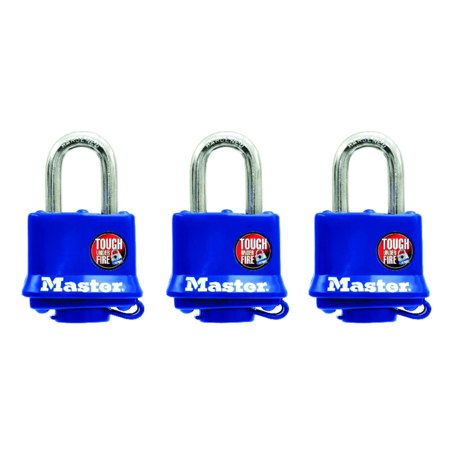 Master Lock 312TRI Padlock, Keyed Alike Key, 9/32 in Dia Shackle, 1-1/16 in H Shackle, Steel Shackle, Steel Body