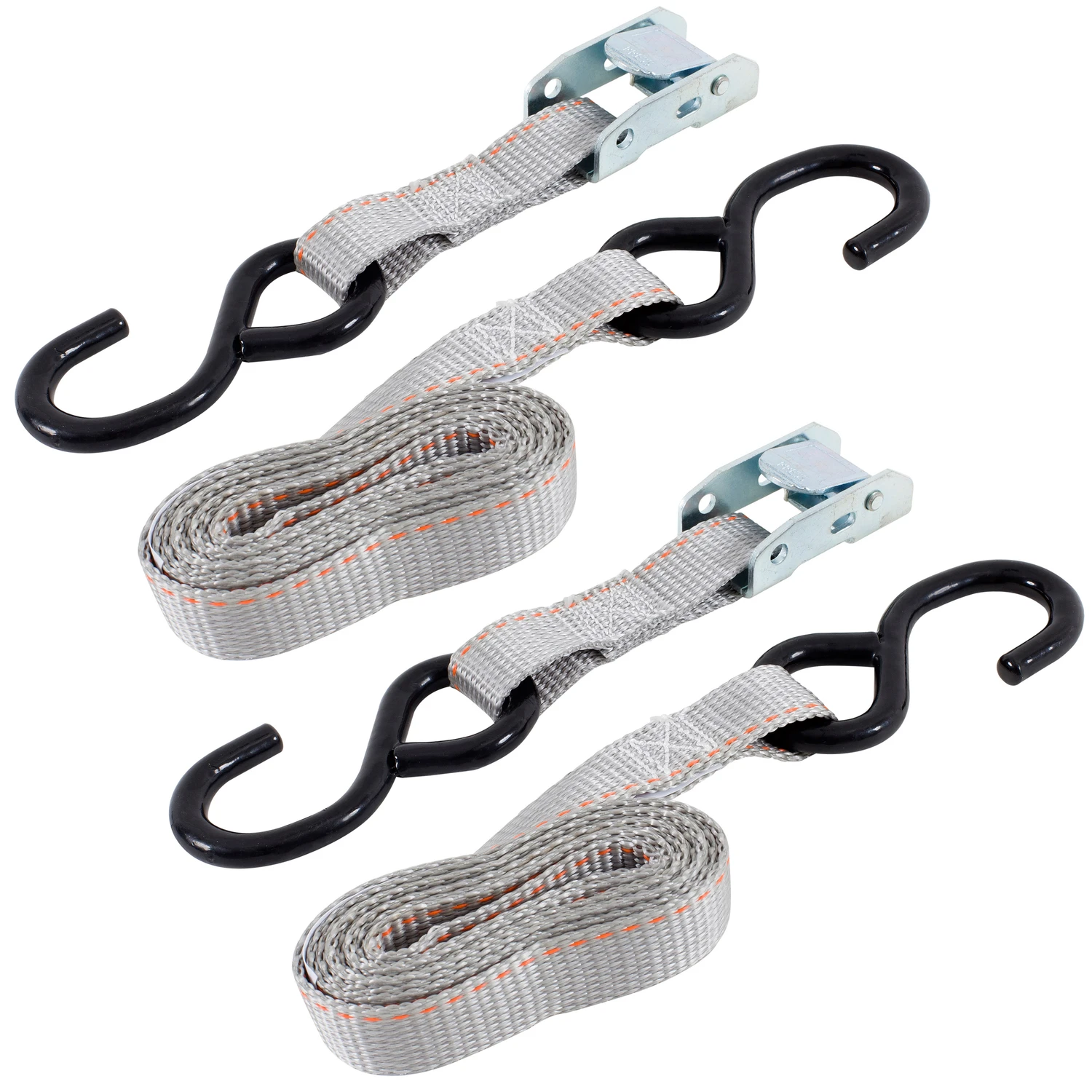 Cam Buckle Tie Down, 6-Ft., 2-Pk.