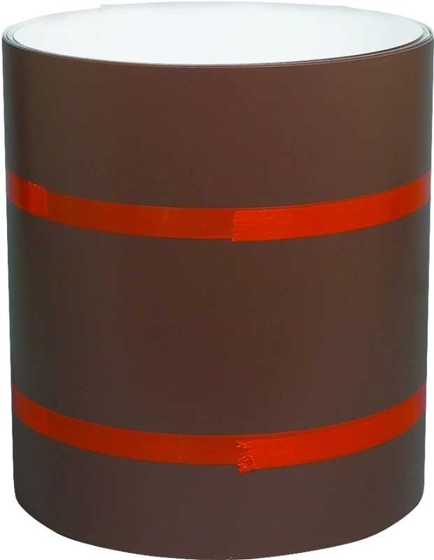 Trim Coil, White/Brown Painted Aluminum, 14 In. x 50 Ft.