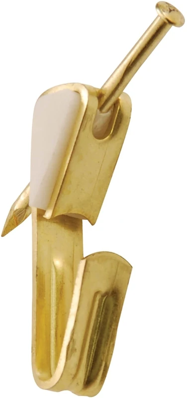 OOK 50582 Picture Hanger, 10 lb, Steel, Brass, Gold, 6/PK