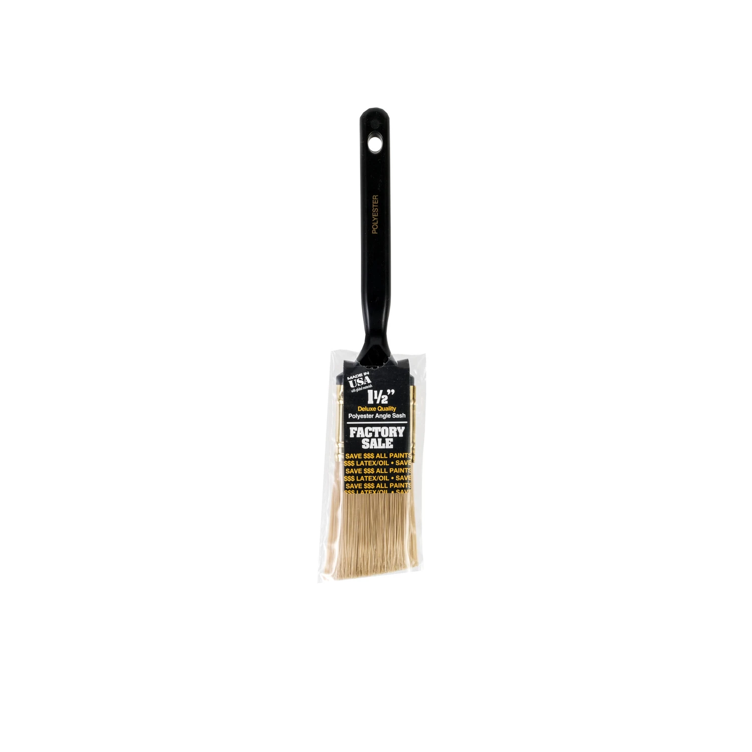 Factory Sale Angle Sash Paint Brush, Polyester, 1.5-In.