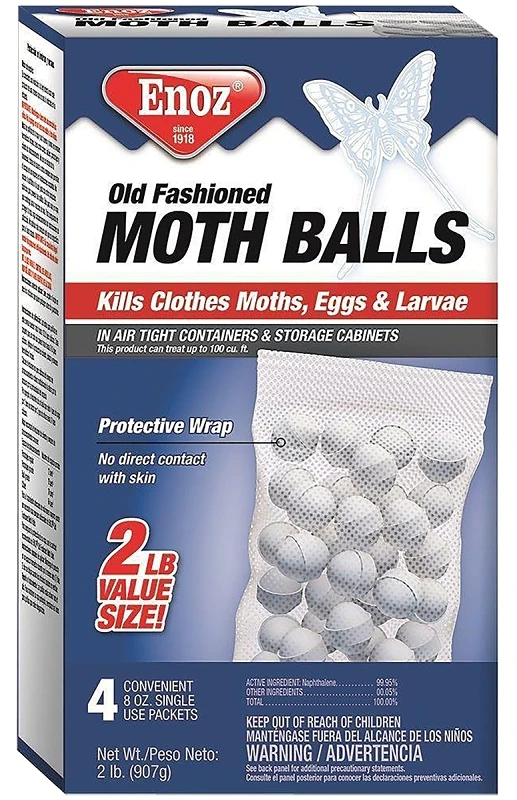 Enoz E62.12 Non-Organic Moth Ball, 32 oz Box, Tablet