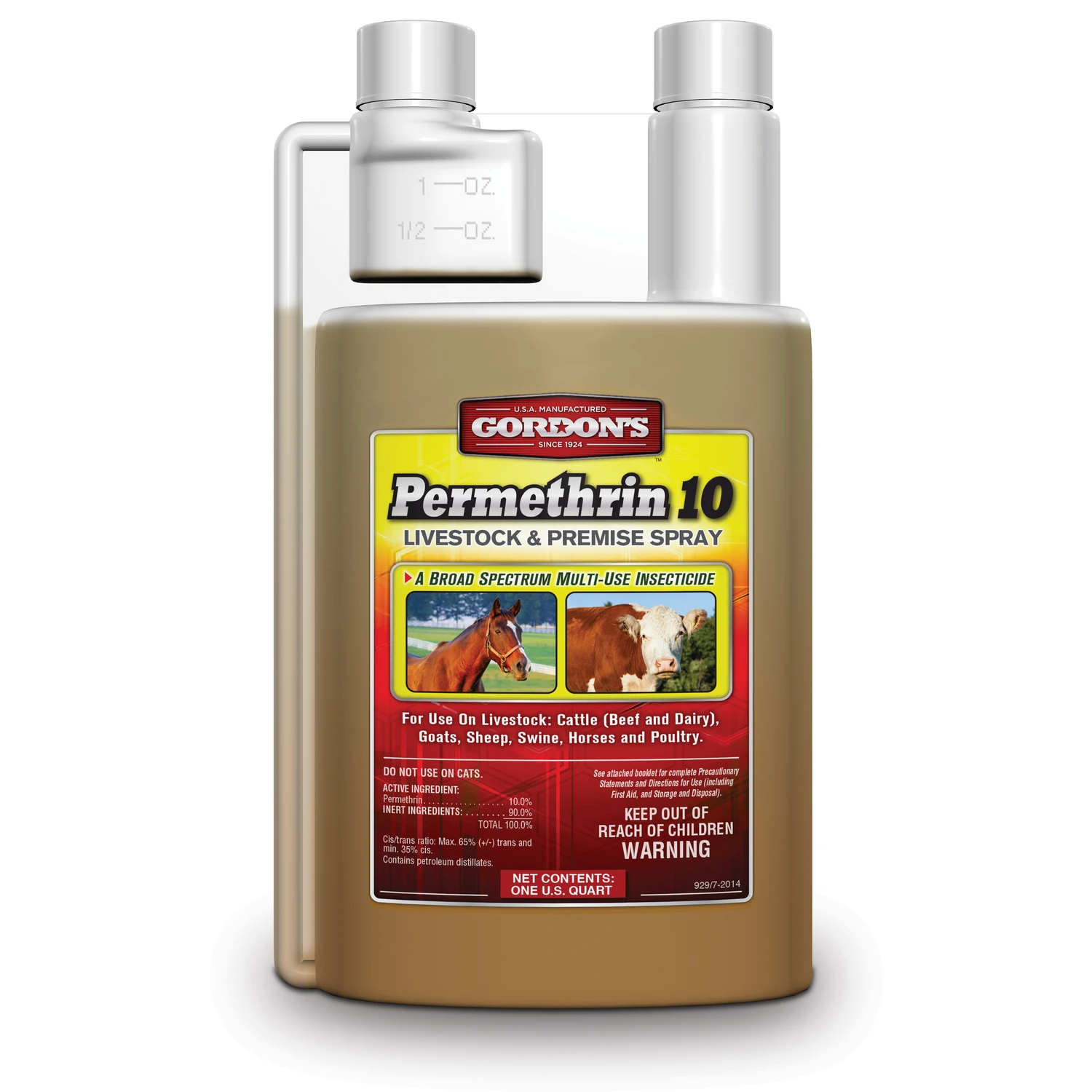 Permethrin 10 Livestock & Premise Insecticide Spray, Qt. Concentrate
