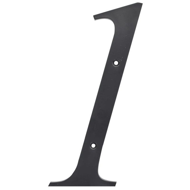 5028728 6 in. Number 1 Reflective Plastic Nail-On House Number, Black - Pack of 3