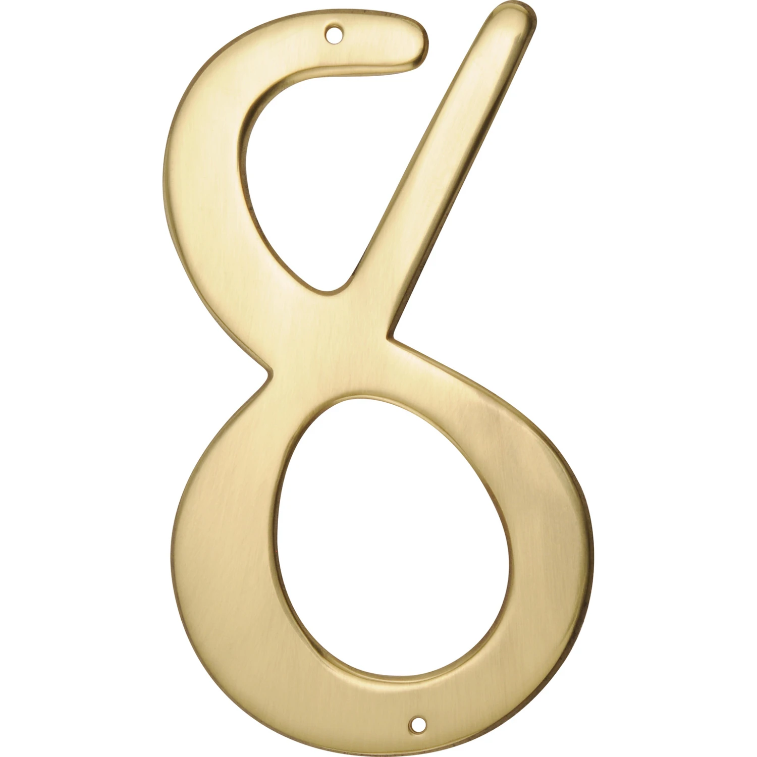 4 in. Solid Brass Number 8