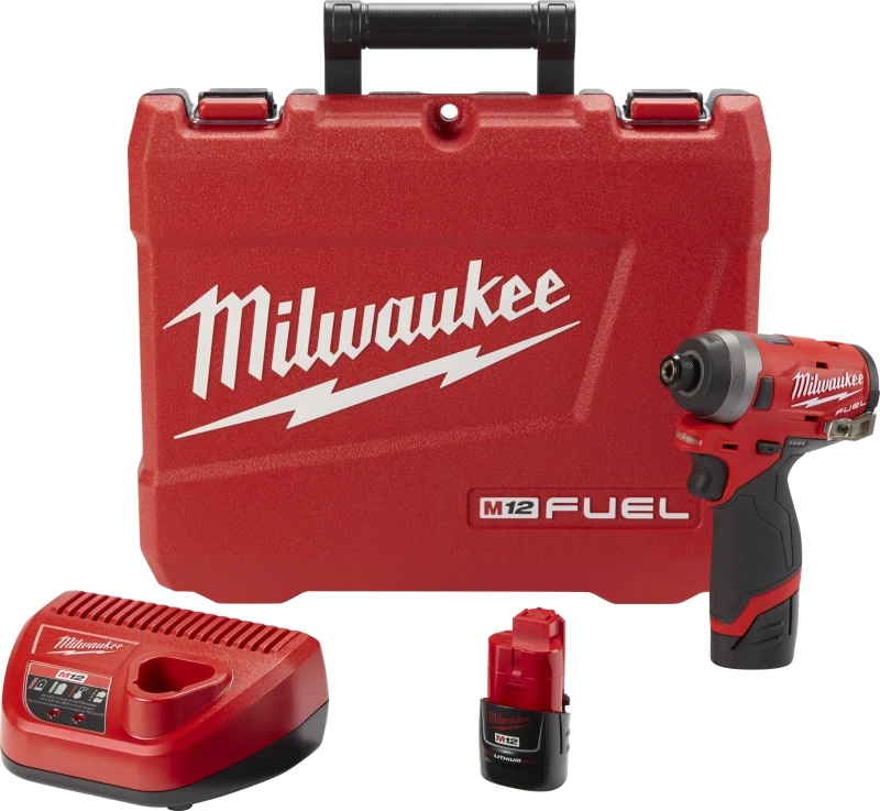 M12 Fuel 12v 2 Amp 1/4" Cordless Brushless Impact Driver Kit With Battery & Charger