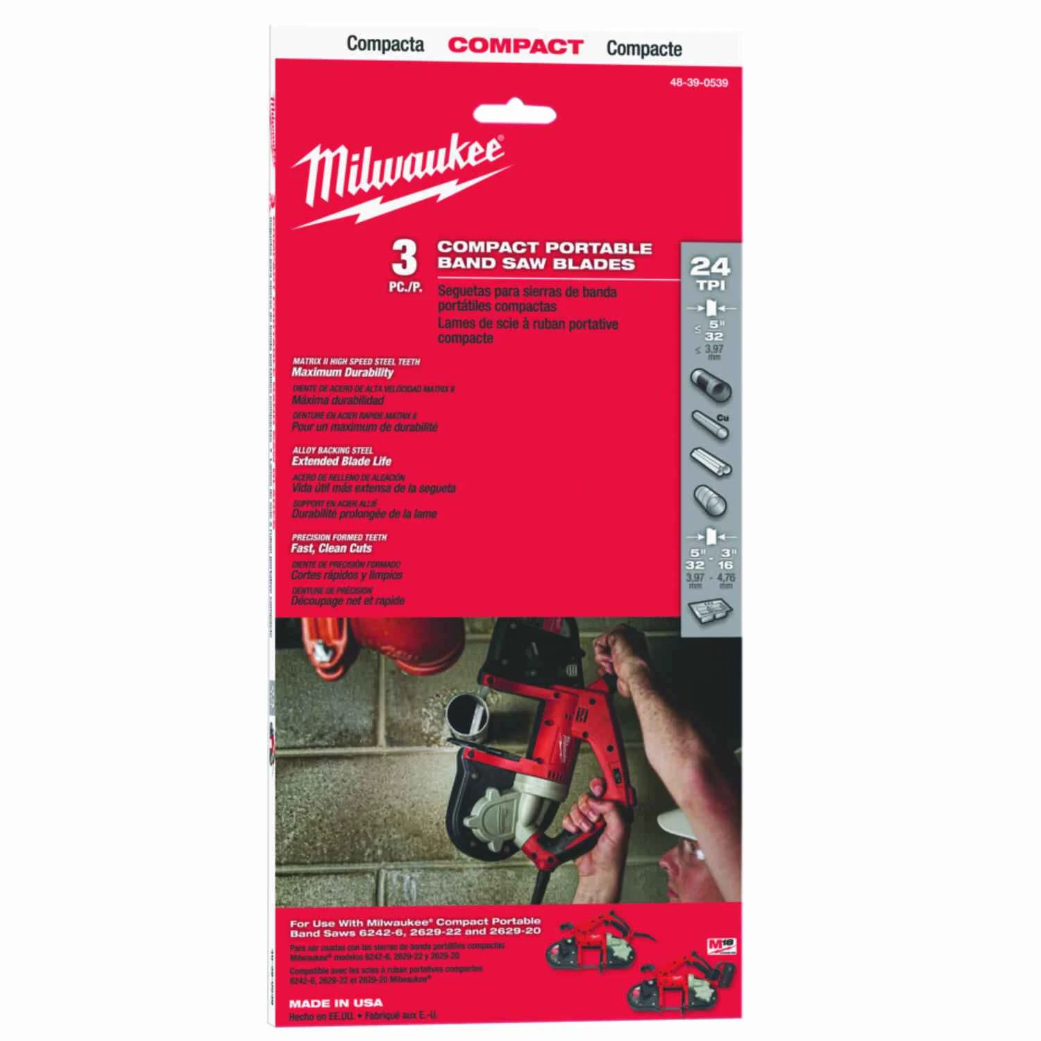 35-3/8 In. X 1/2 In. Bi-metal Compact Band Saw Blade 24 Tpi (3-pack)