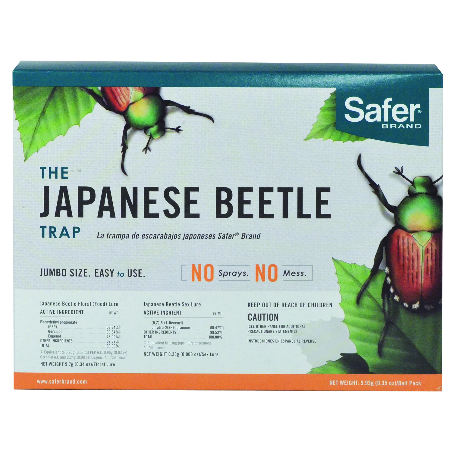 Safer 70102 Japanese Beetle Trap, Solid, Fruity Box