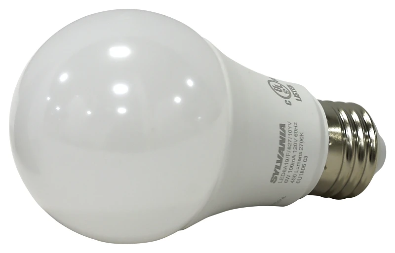 74079 Contractor Series Led A19 Bulbs, 40w, 2700k, 4pk, 120v, 80 Cri