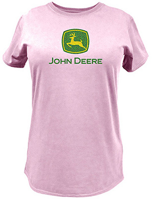 Ladies Large Pink Glitter Print Short Sleeve T-shirt 23000024pk05
