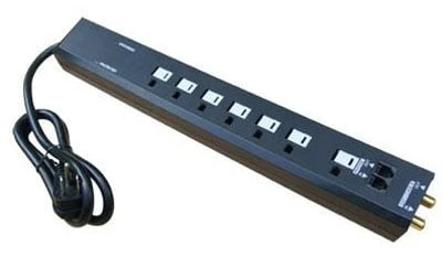 Ps-720ftx-3 Black 7 Outlet Power Surge Strip With Coax Connectors