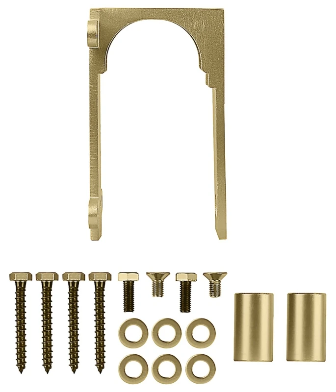 Sliding Door Bypass Bracket, Brushed Gold