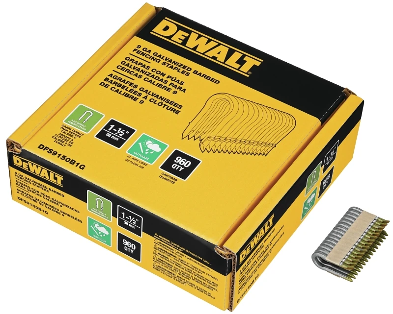 Galvanized Fencing Staples, 9 Gauge, 1.5 In., 960-Ct.