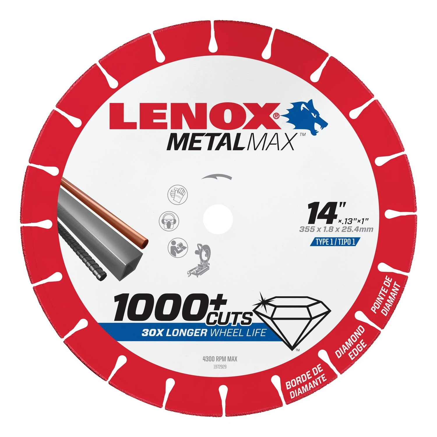 MetalMax Cut-Off Wheel, Diamond Edge, 14 x 1 In.