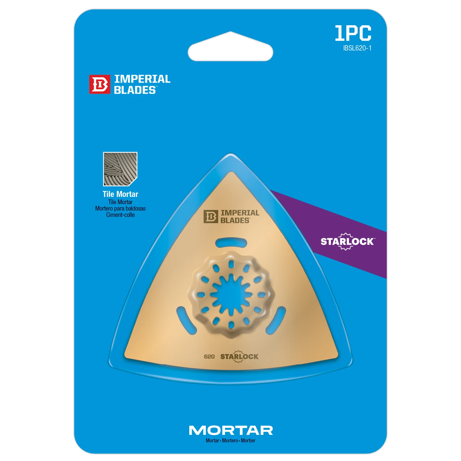 Imperial Blades Starlock IBSL620-1 Triangular Rasp Blade, Carbide