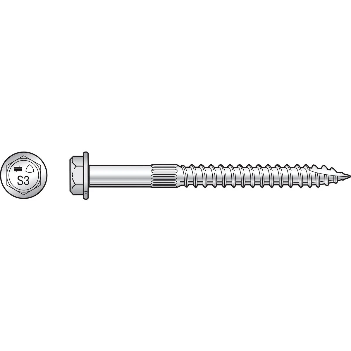 Sds25300mb 1/4 In. X 3 In. Hex Head Wood Screw 150 Ct. Pack Of 3