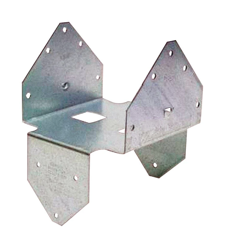 Double Post & Column Base, 18 Gauge Steel, 3 x 6 In.