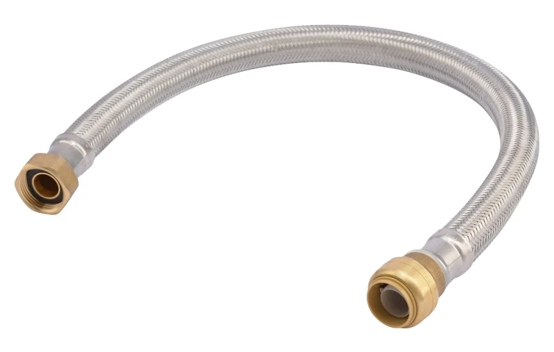 3/4 In. Push Fit X 3/4 In. Fip 24 In. Stainless Steel Supply Line