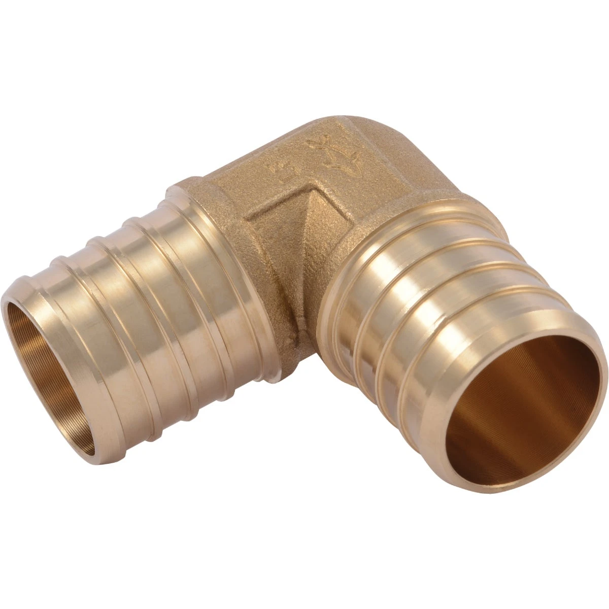 SharkBite UC260LF Pipe Elbow, 1 in, Barb, 90 deg Angle, Brass, 80 to 160 psi Pressure