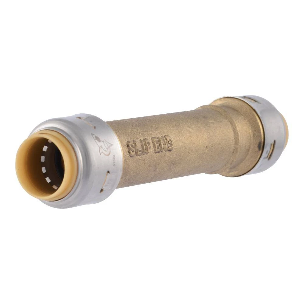 Push-Fit Slip Pipe Coupling, Lead Free, 1/2 x 1/2 In.