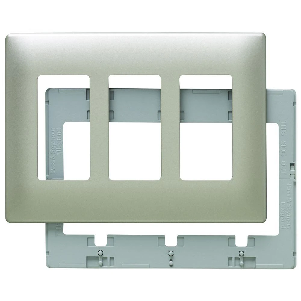 Screwless 3-gang Wall Plate - Nickel Finish Swp263nibpcc5