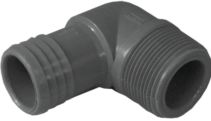 1-1/4 In. Male 90 Deg. Polypropylene Insert Elbow, Model Uppme-12, Pack Of 5