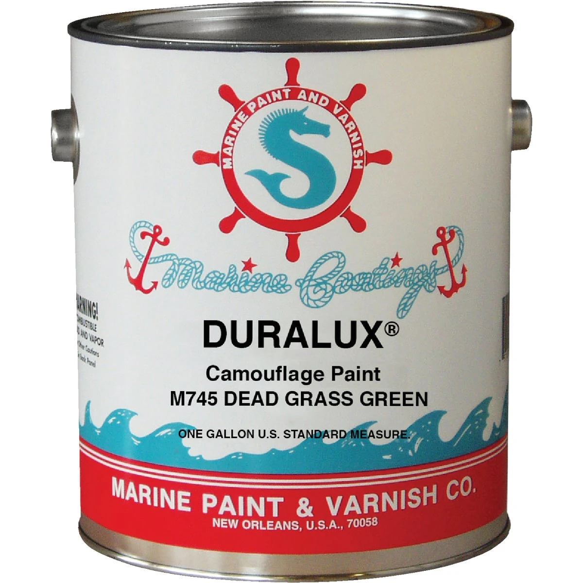 Flat Camouflage Marine Paint, Dead Grass Green, 1 Gallon, Model M745-1