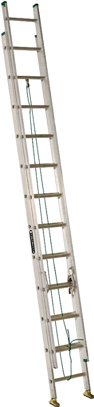 Pro Grip Extension Ladder, 2 Sections, Medium-Duty Aluminum, 16-Ft.