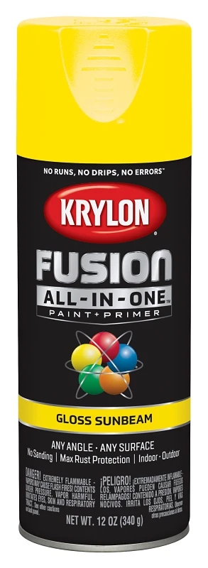 Fusion All-In-One Spray Paint + Primer, Gloss Sunbeam, 12-oz.
